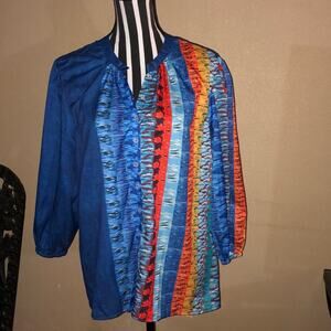 Tendency Artsy Kidcore Fairycore Multi Color Button Front Top